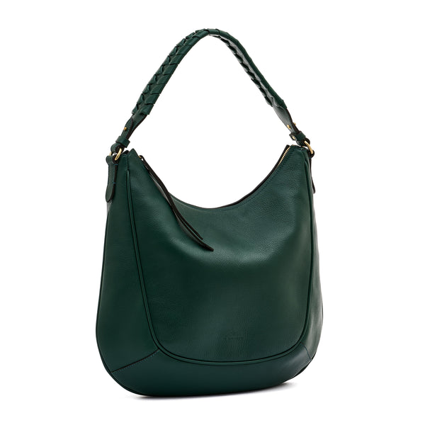 Trama | Hobo da donna in pelle colore verde oleandro