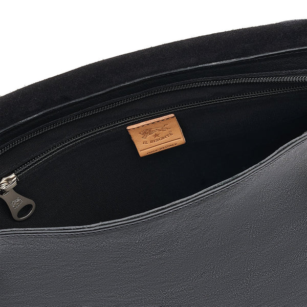 Brolio | Men's Messenger in Vintage Leather color Black