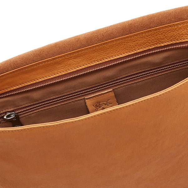 Brolio | Men's messenger in vintage leather color natural