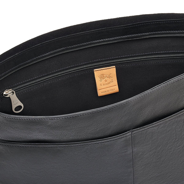 Brolio | Men's Messenger in Vintage Leather color Black