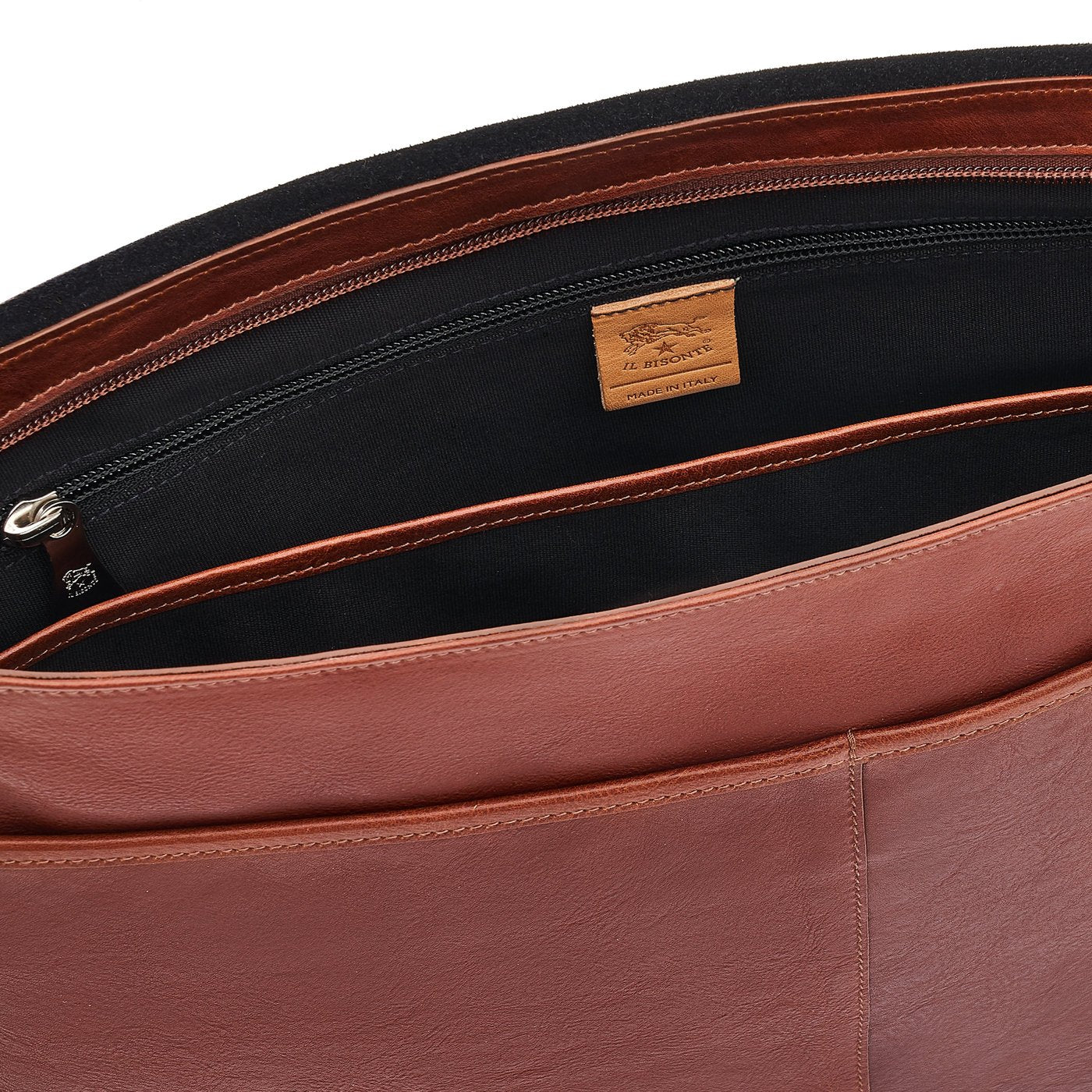 Brolio | Men's messenger in vintage leather color sepia