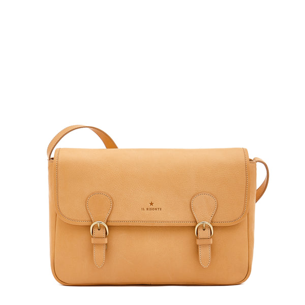 Novecento | Women's messenger in leather color natural