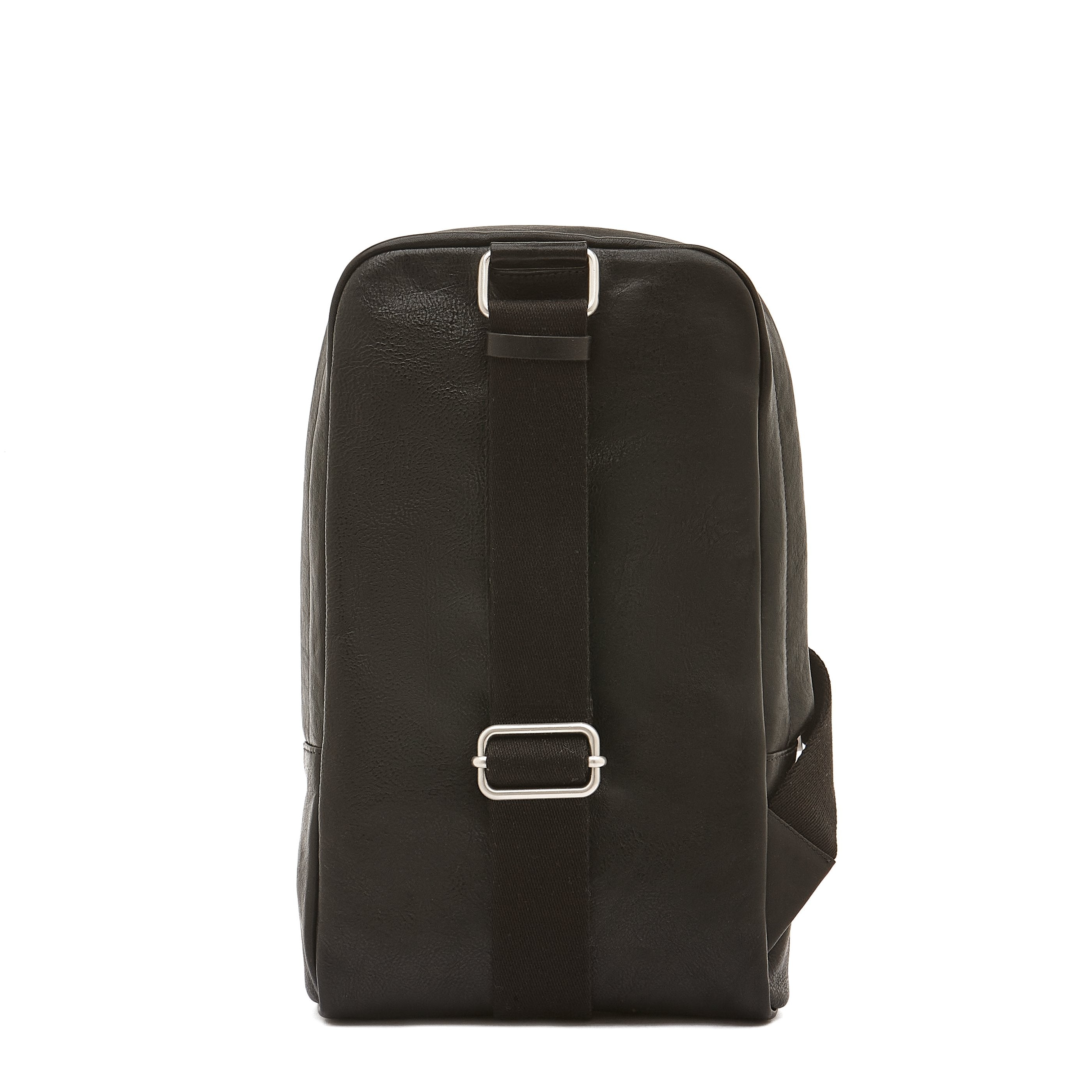 Cestello | Men's one strap backpack in vintage leather color black