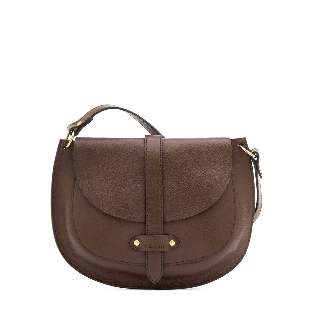 Archivio | Saddle pour femme en cuir couleur marron tabacco — 
front view
 — 1 of 4