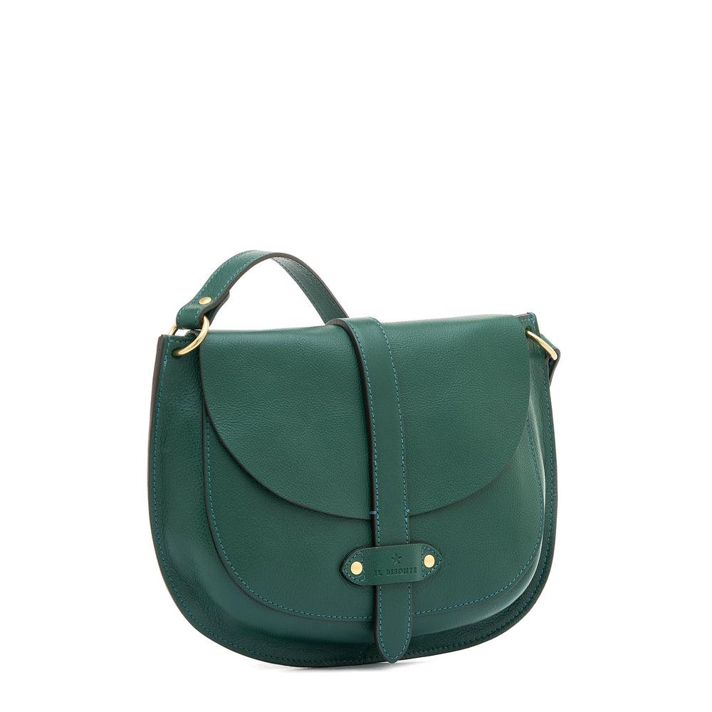 Archivio | Saddle da donna in pelle colore verde oleandro — 
side view
 — 3 of 4