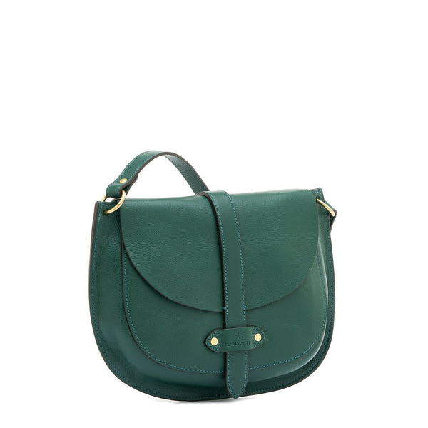 Archivio | Saddle da donna in pelle colore verde oleandro