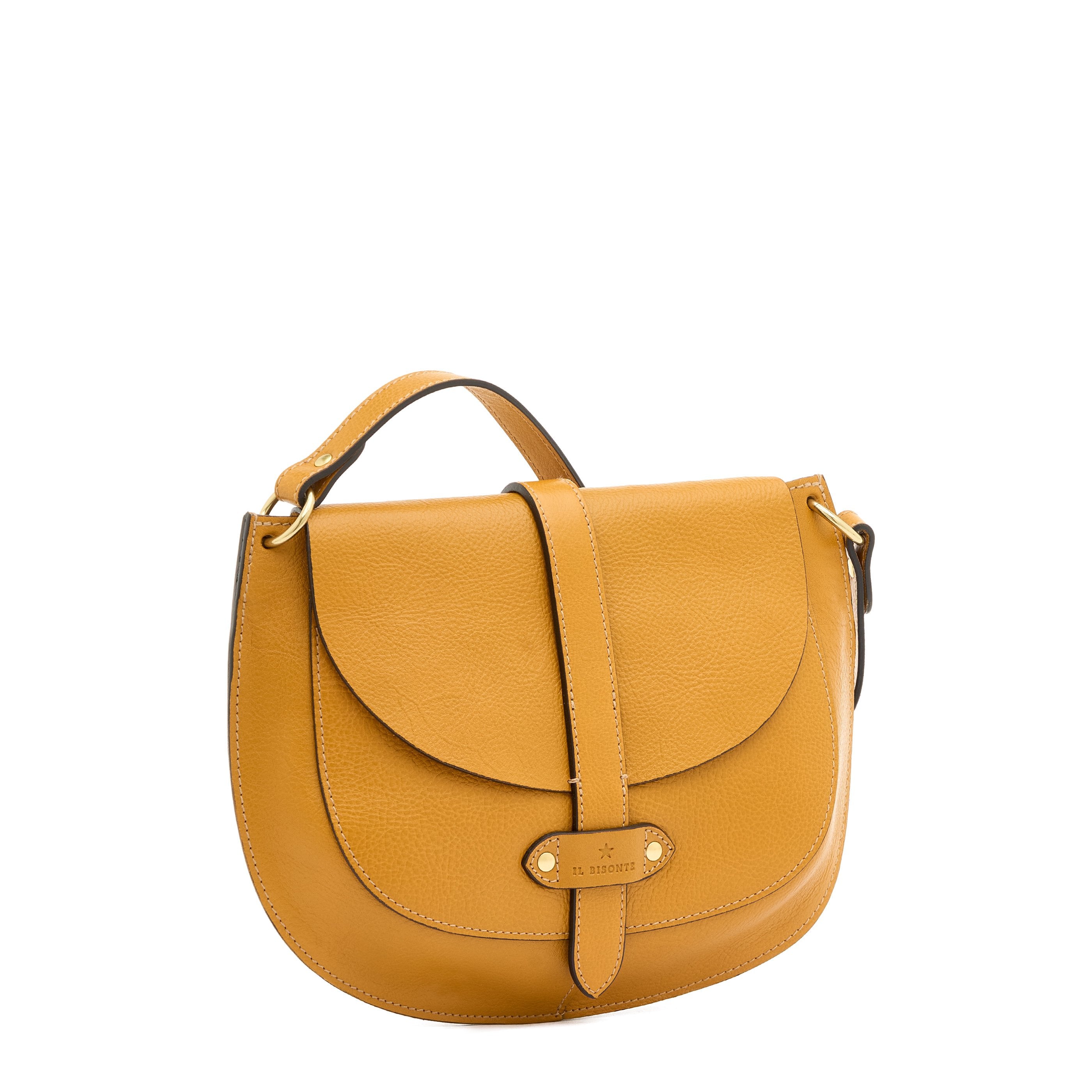 Archivio | Saddle da donna in pelle colore giallo narciso — 
side view
 — 3 of 4