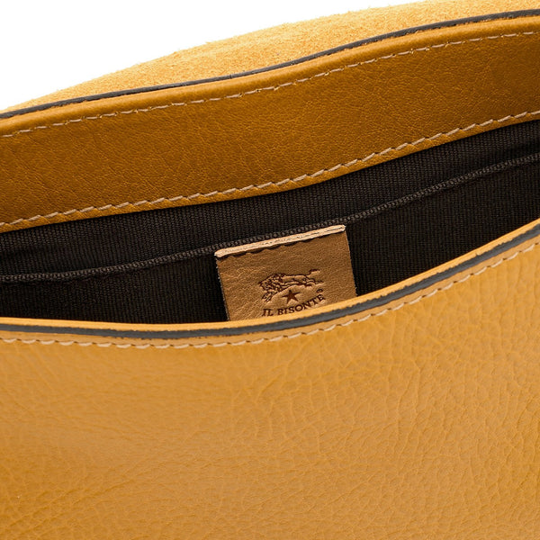 Archivio | Saddle da donna in pelle colore giallo narciso
