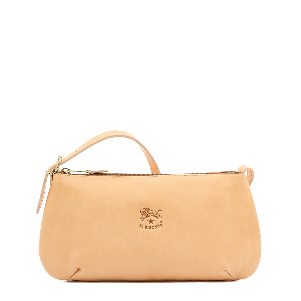 Women's shoulder bag in leather color natural