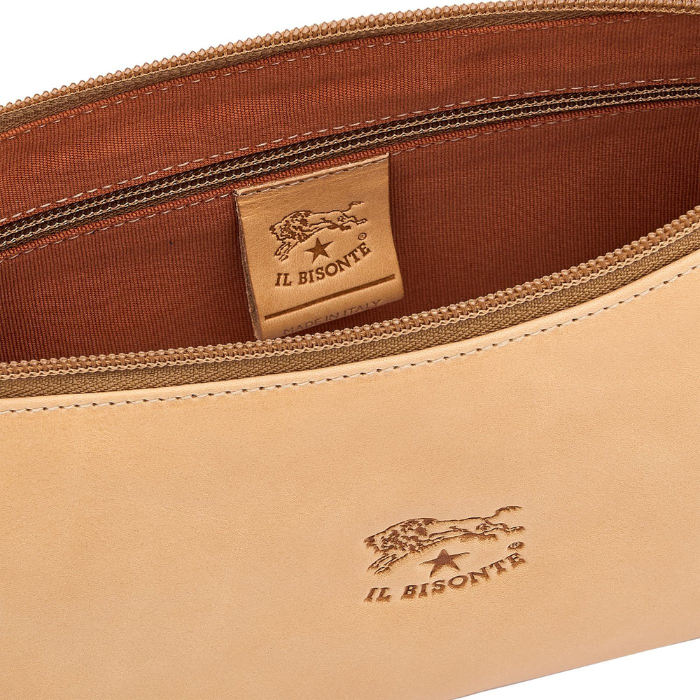 Women's shoulder bag in leather color natural
