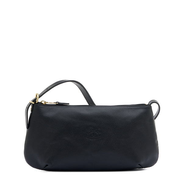 Women's shoulder bag in leather color black