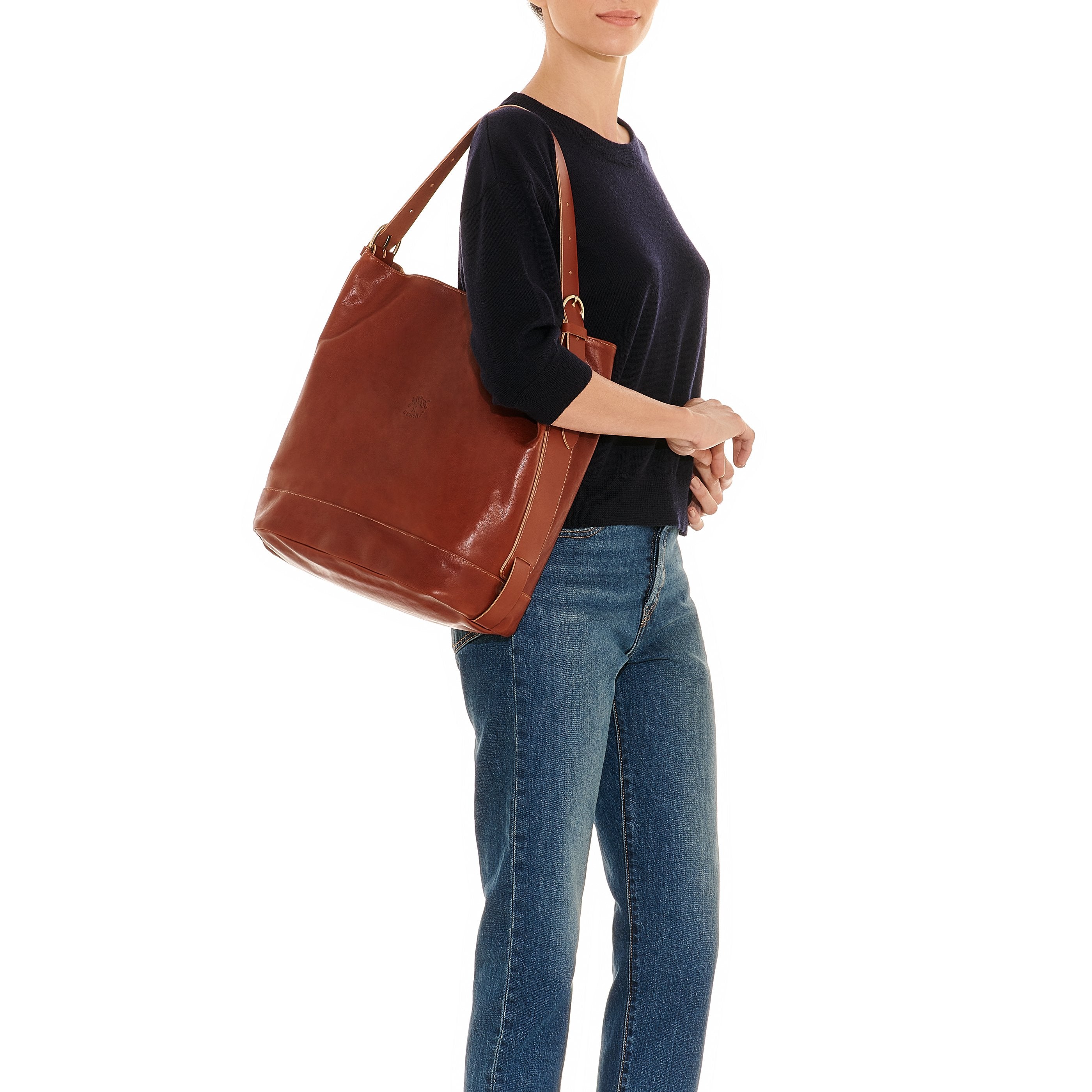 Rubino | Women's crossbody bag in leather color milk