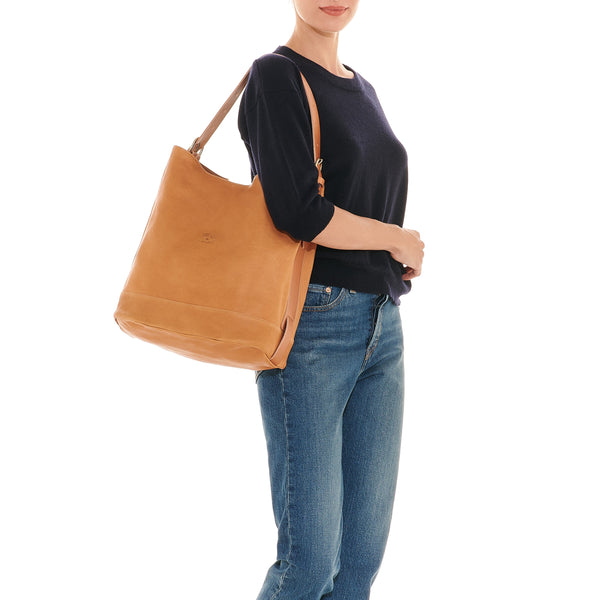 Sonia | Women's shoulder bag in vintage leather color natural