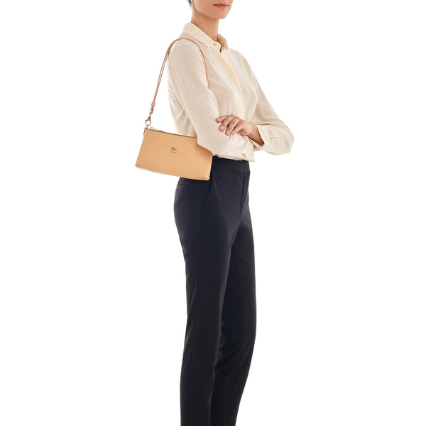 Lucia | Women's Shoulder Bag in Leather color Natural