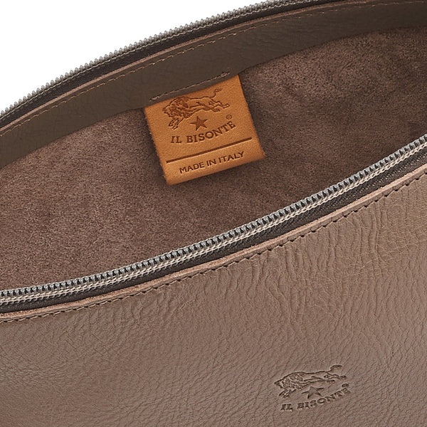 Salina | Women's shoulder bag in leather color light grey