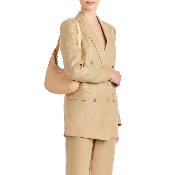 Belcanto | Women's Shoulder Bag in Leather color Natural