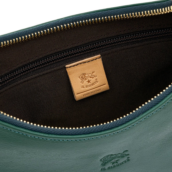 Belcanto | Borsa a spalla da donna in pelle colore verde oleandro