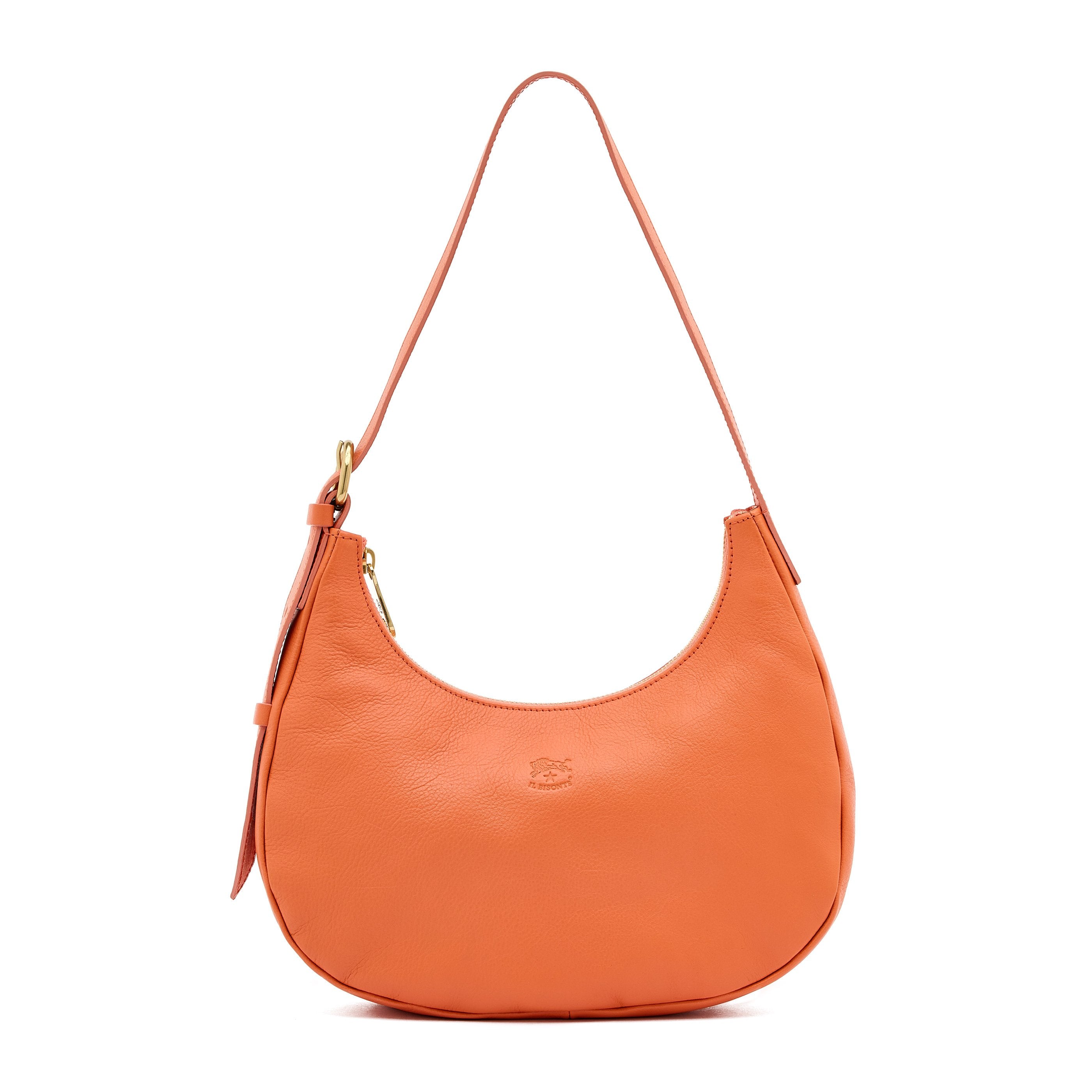 Belcanto | Borsa a spalla da donna in pelle colore arancio pontormo