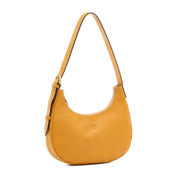 Belcanto | Women's shoulder bag in leather color yellow narciso