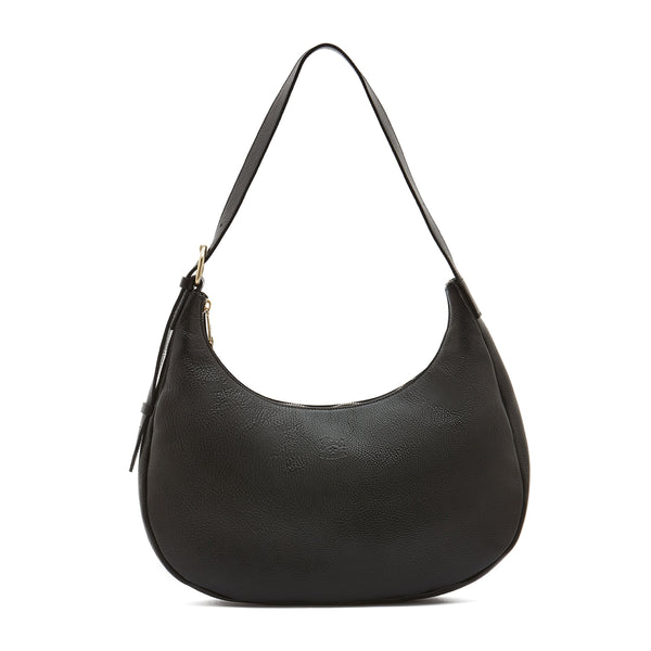 Belcanto | Women's shoulder bag in leather color black