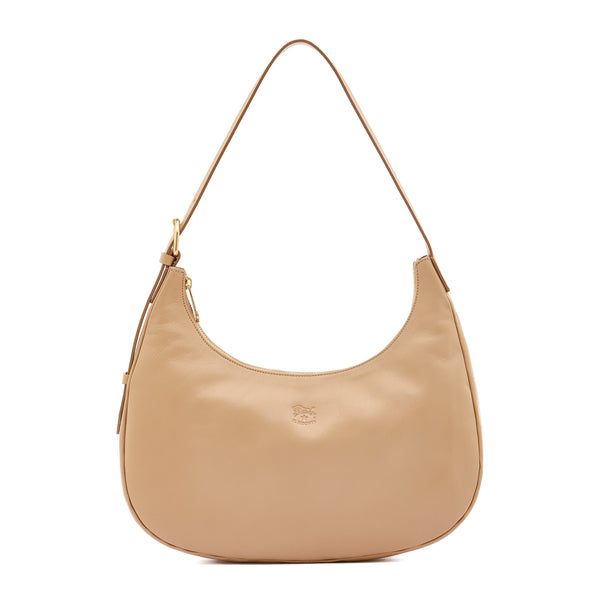 Belcanto | Women's shoulder bag in leather color caffelatte