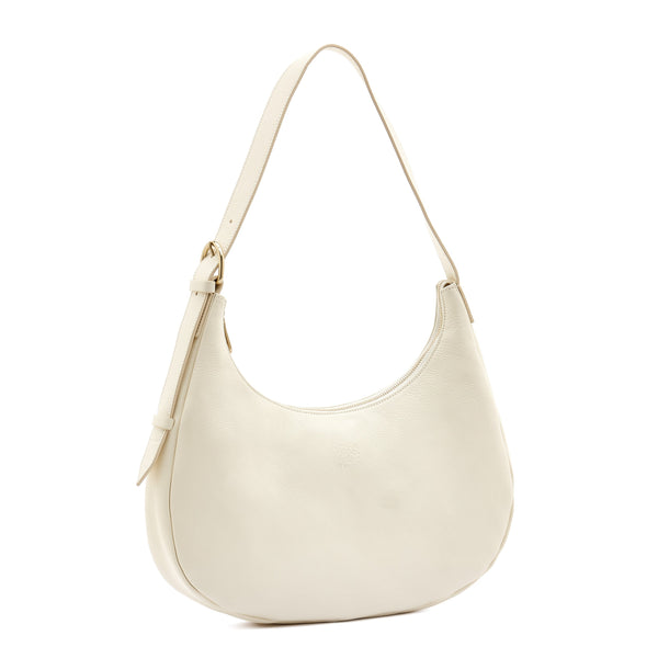 Belcanto | Women's shoulder bag in leather color milk