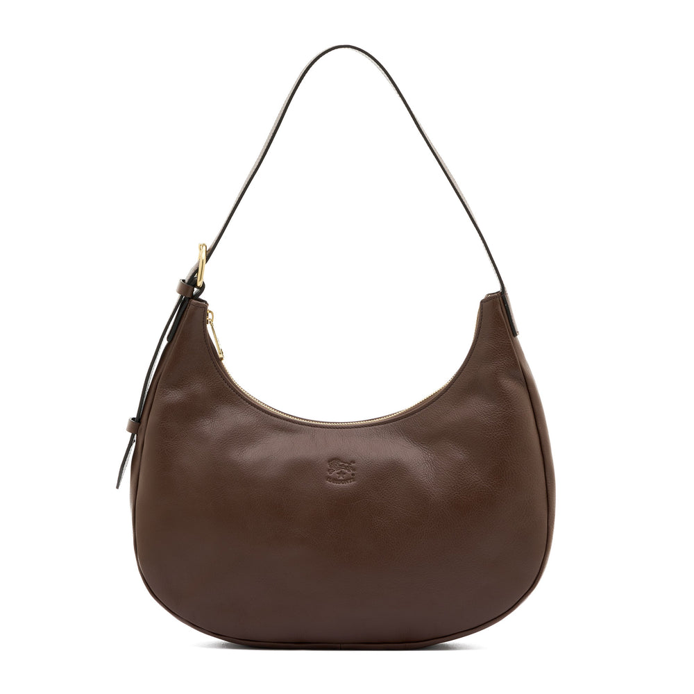 Belcanto | Sac epaule pour femme en cuir couleur marron tabacco — 
front view
 — 1 of 4
