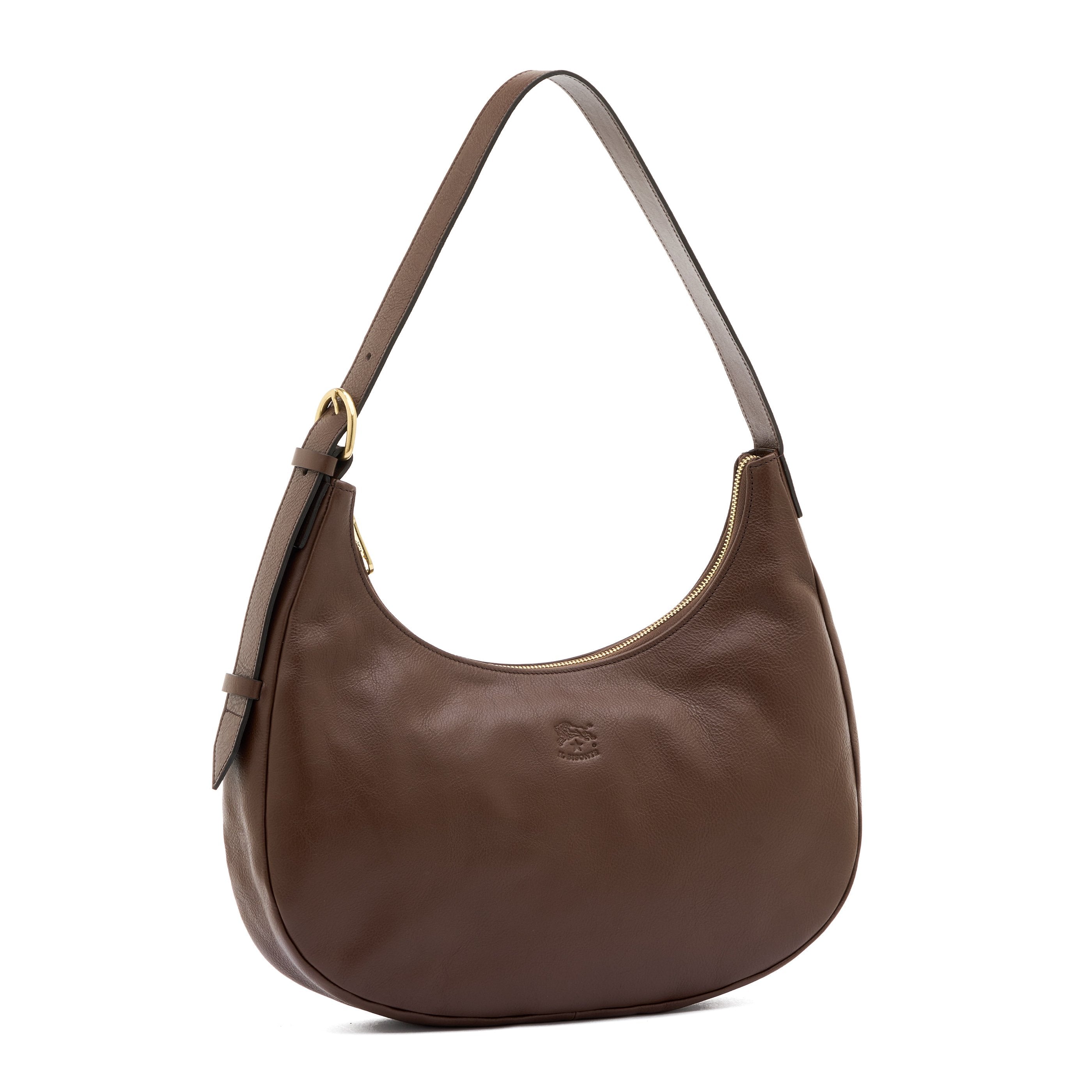 Belcanto | Sac epaule pour femme en cuir couleur marron tabacco — 
side view
 — 3 of 4
