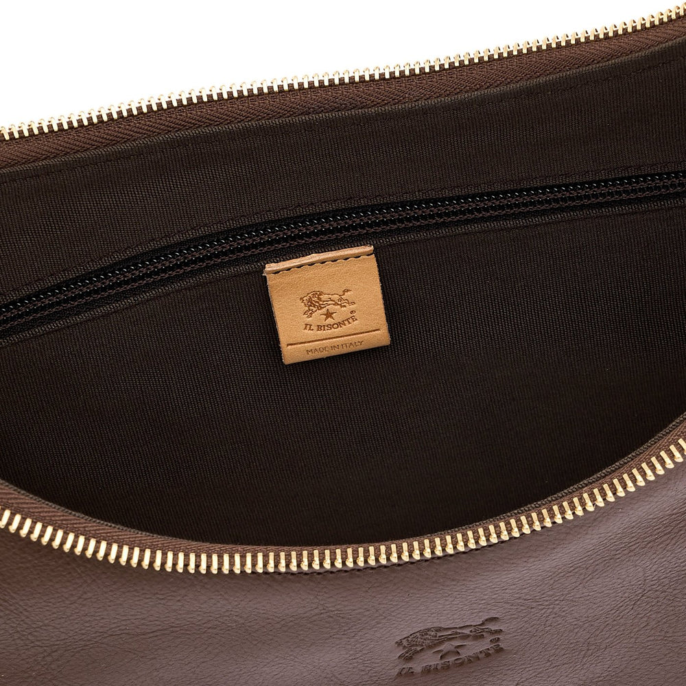 Belcanto | Sac epaule pour femme en cuir couleur marron tabacco — 
interior detail view
 — 4 of 4