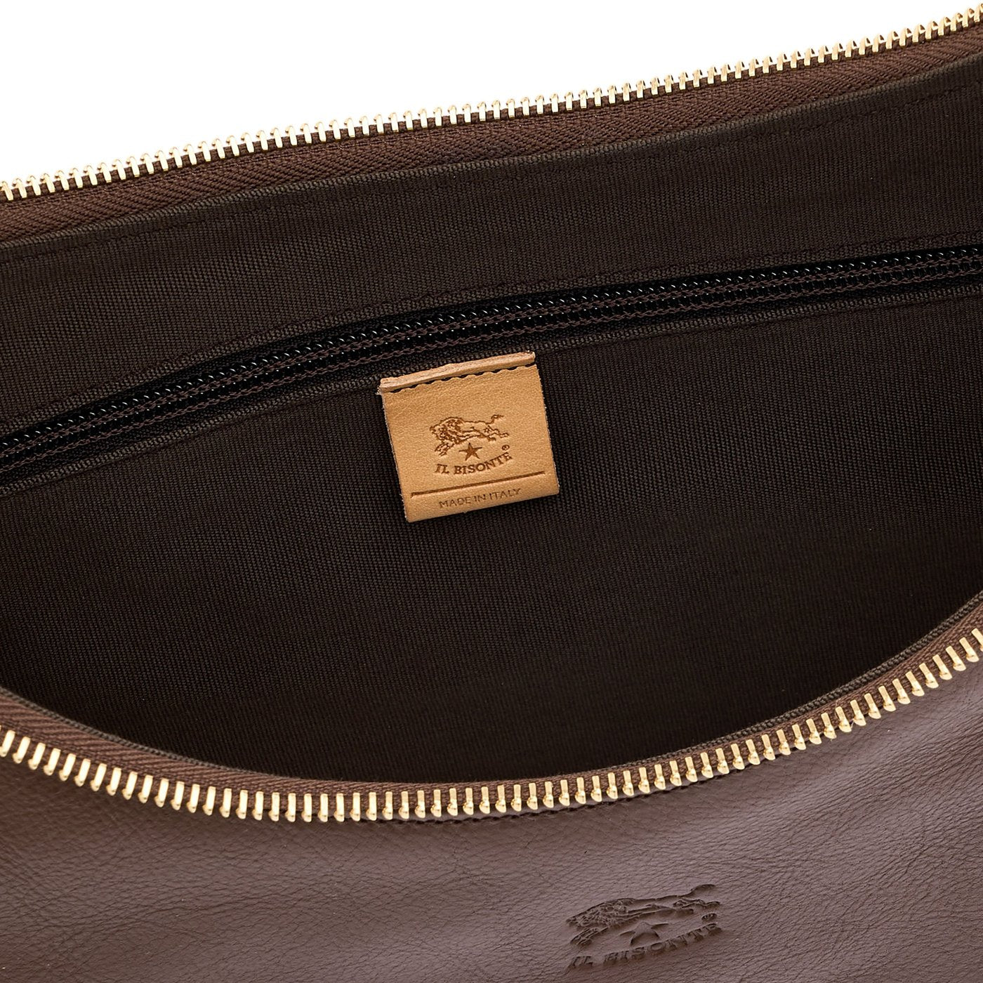 Belcanto | Sac epaule pour femme en cuir couleur marron tabacco — 
interior detail view
 — 4 of 4