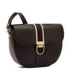 Solaria | Women's shoulder bag in leather color black