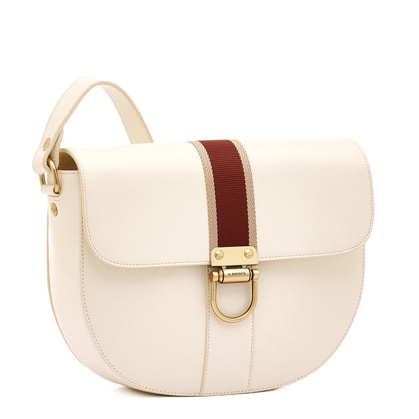 Solaria | Women's shoulder bag in leather color white