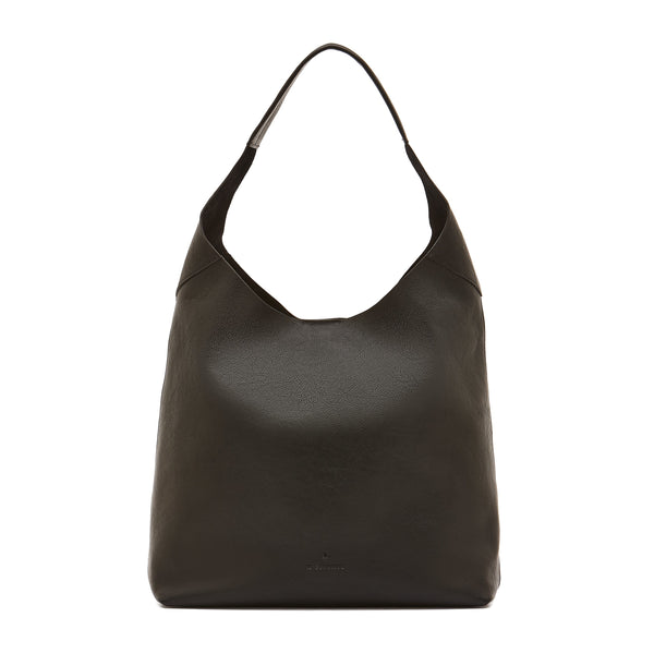 Le laudi | Women's shoulder bag in vintage leather color black