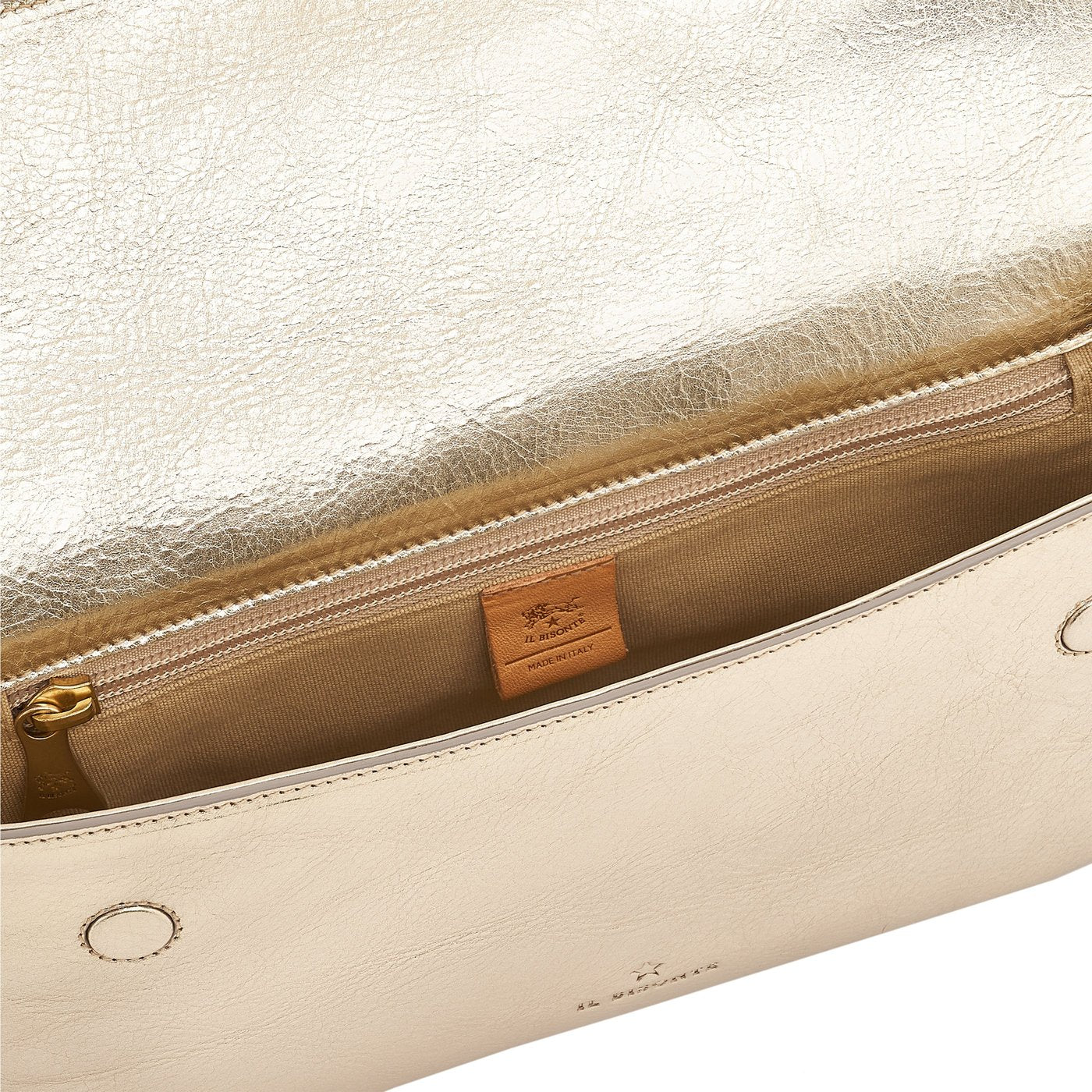 The Metallic Pillow Platinium Lamb Leather Shoulder Bag