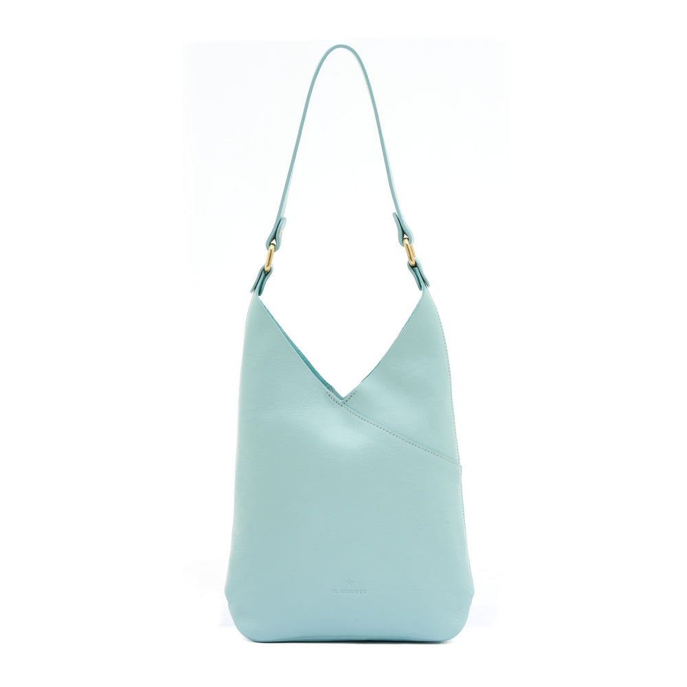 Malibu | Sac epaule pour femme en cuir couleur bleu ciel botticelli