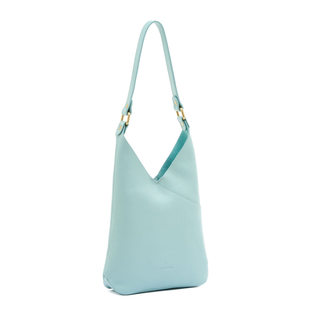 Malibu | Sac epaule pour femme en cuir couleur bleu ciel botticelli