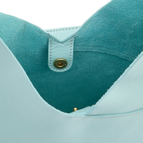 Malibu | Sac epaule pour femme en cuir couleur bleu ciel botticelli