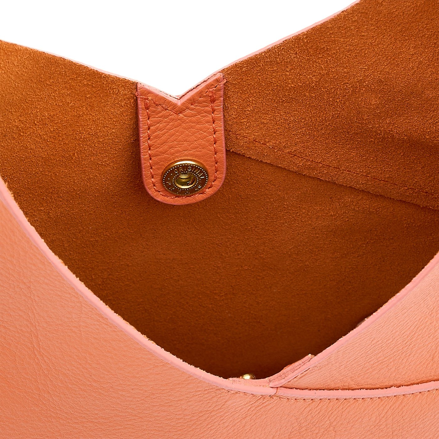 Malibu | Sac epaule pour femme en cuir couleur orange pontormo