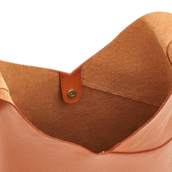 Malibu | Borsa a spalla da donna in pelle colore caramello