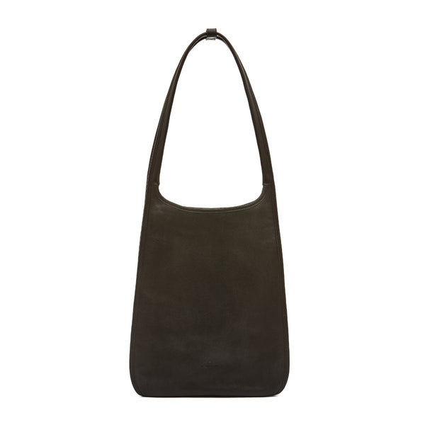 Sguardo | Sac epaule pour femme en cuir vintage couleur noir