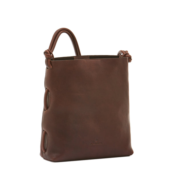 Snodo | Women's shoulder bag in vintage leather color coffee