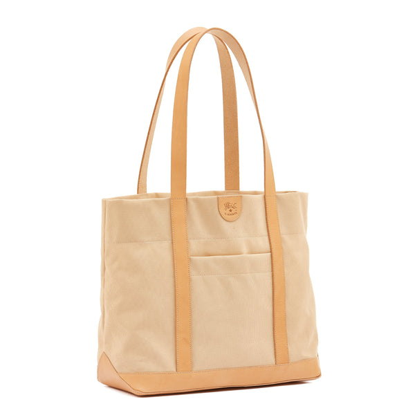 Women's shoulder bag in fabric color natural