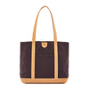 Women's shoulder bag in fabric color blue/natural
