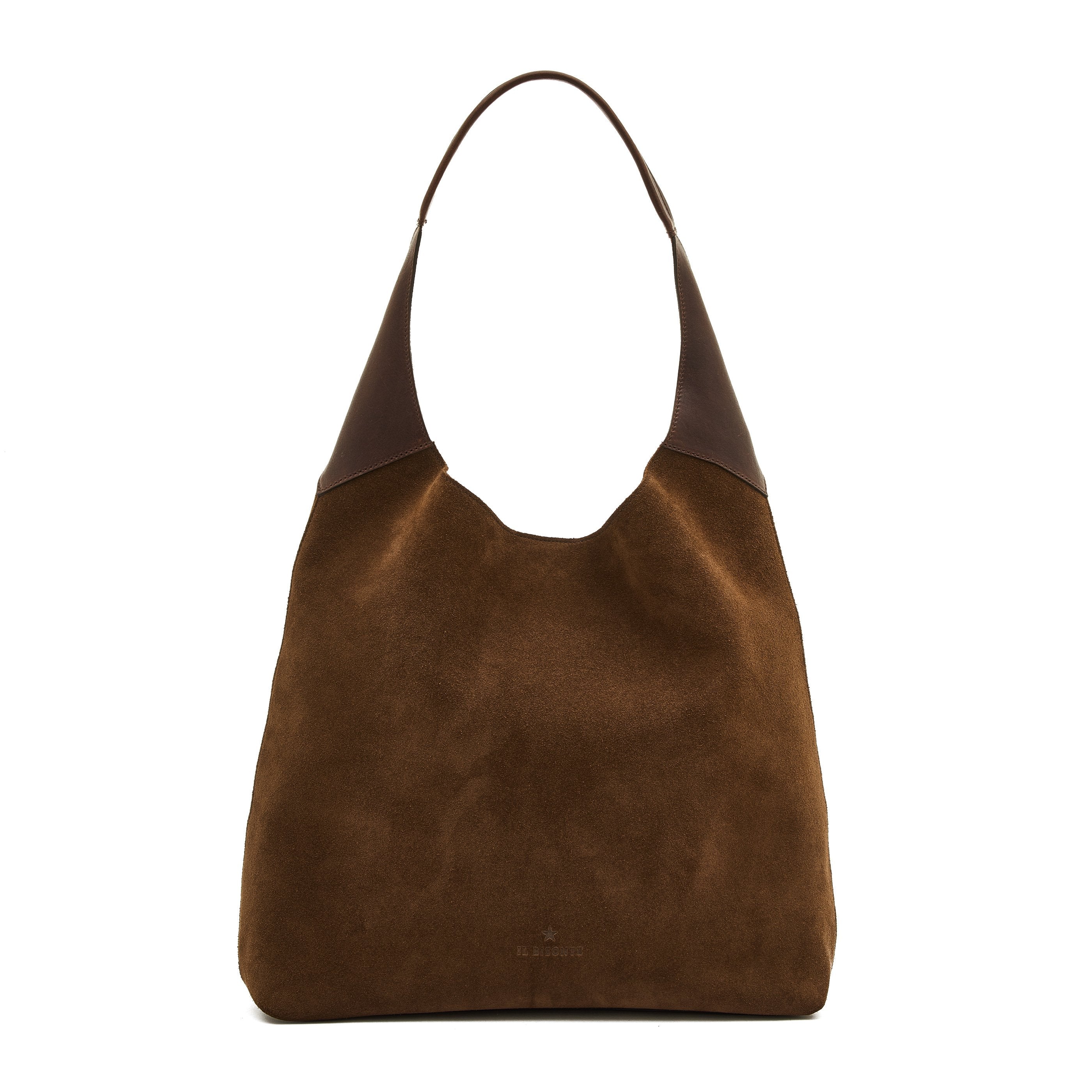 Le laudi | Borsa a spalla da donna in suede colore testa di moro