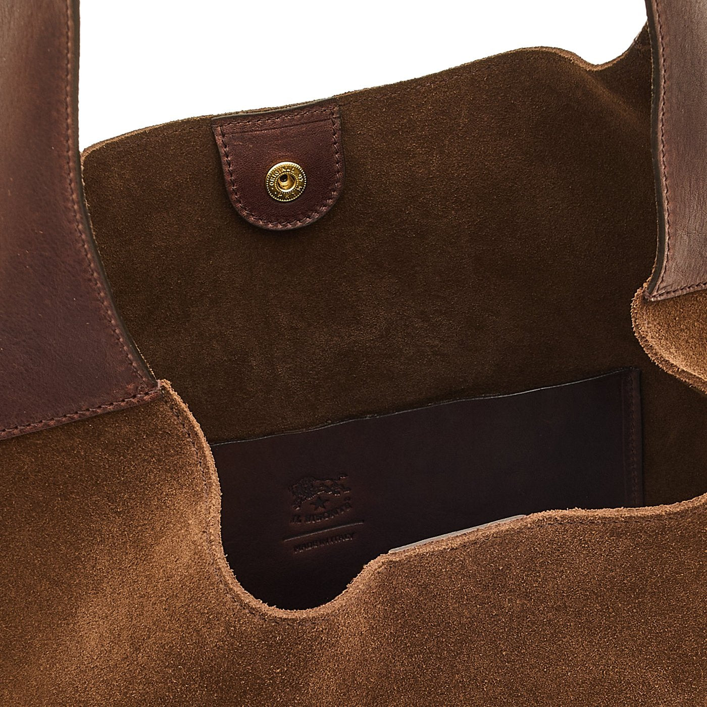 Le laudi | Borsa a spalla da donna in suede colore testa di moro