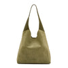 Le laudi | Borsa a spalla da donna in suede colore bamboo
