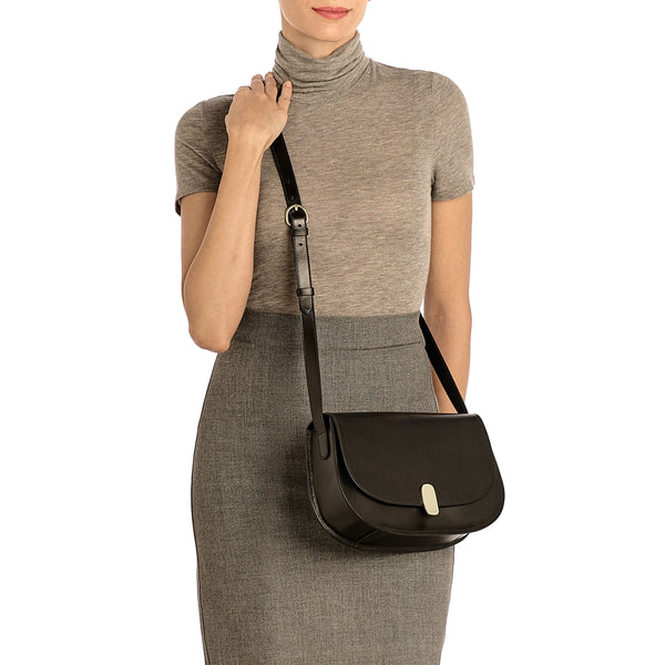 Atelier | Borsa a spalla da donna in pelle colore nero