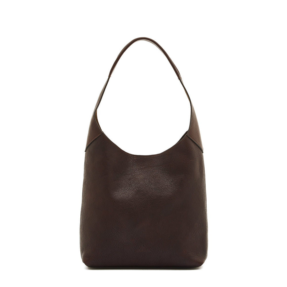 Le laudi | Women's shoulder bag in vintage leather color coffee