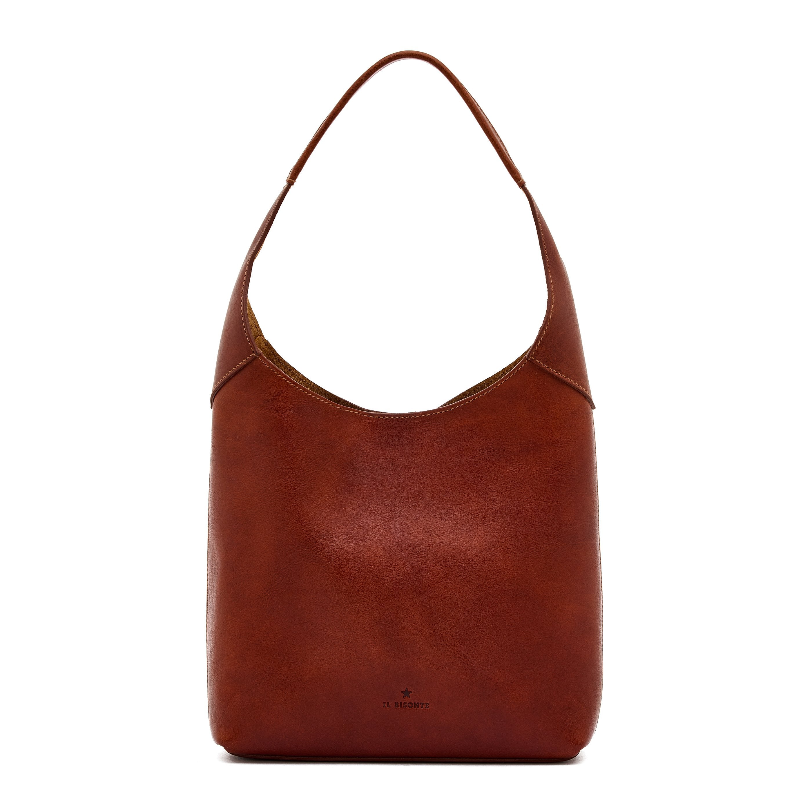 Le laudi | Women's shoulder bag in vintage leather color sepia