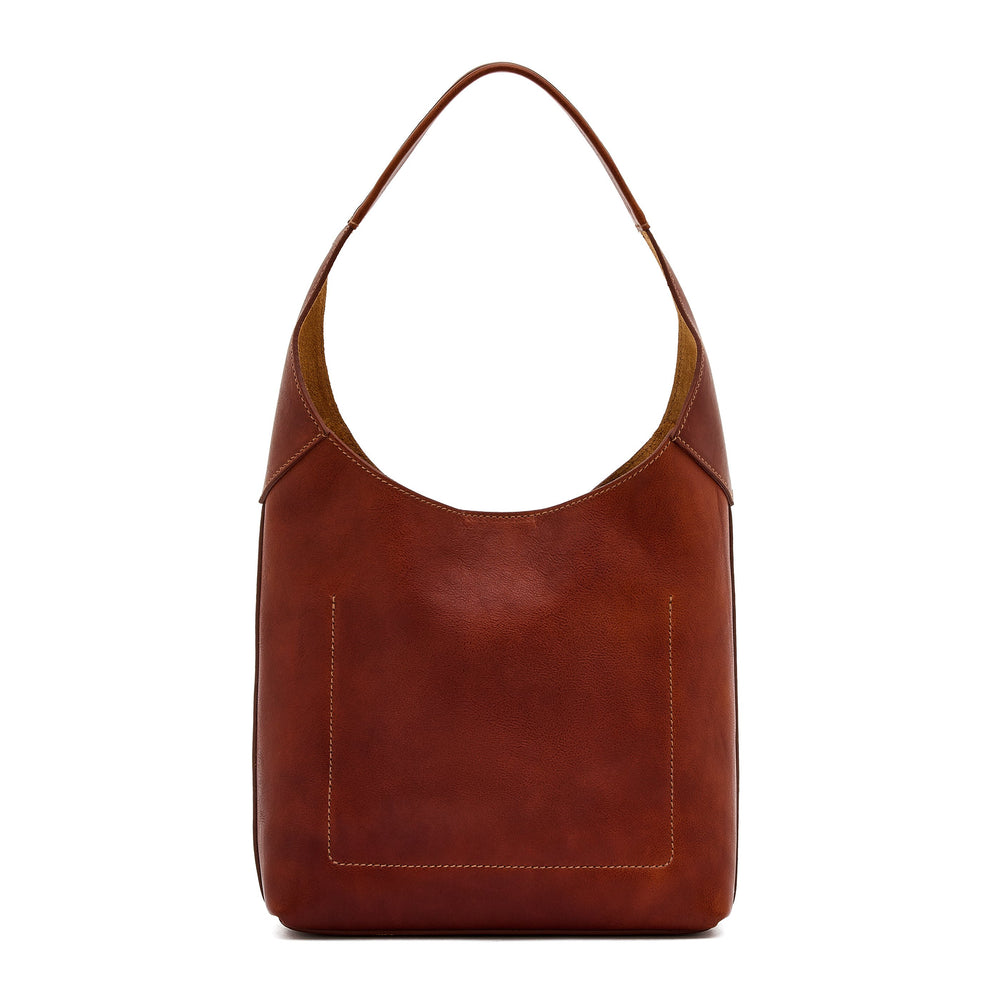 Le laudi | Women's shoulder bag in vintage leather color sepia